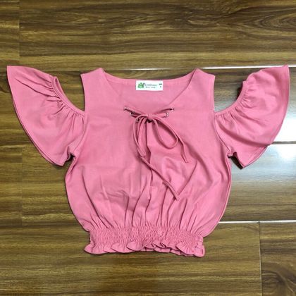 áo thun cotton AG04348 màu hồng dâu